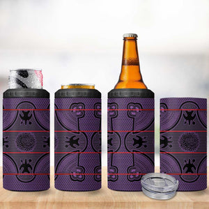 Basotho Blanket 4 in 1 Can Cooler Tumbler Lesotho Seanamarena Heritage - Violet - African Pride