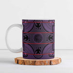 Lesotho Seanamarena Ceramic Mug Basotho Traditional Blanket Style - Violet