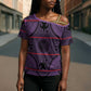 Lesotho Seanamarena Cross Shoulder Shirt Basotho Traditional Blanket Style - Violet
