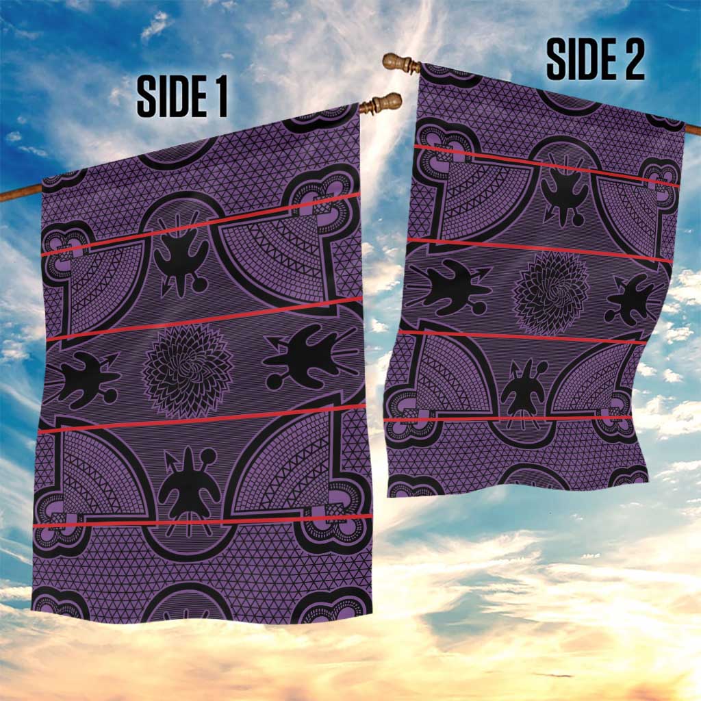 Basotho Blanket Garden Flag Lesotho Seanamarena Heritage - Violet - African Pride