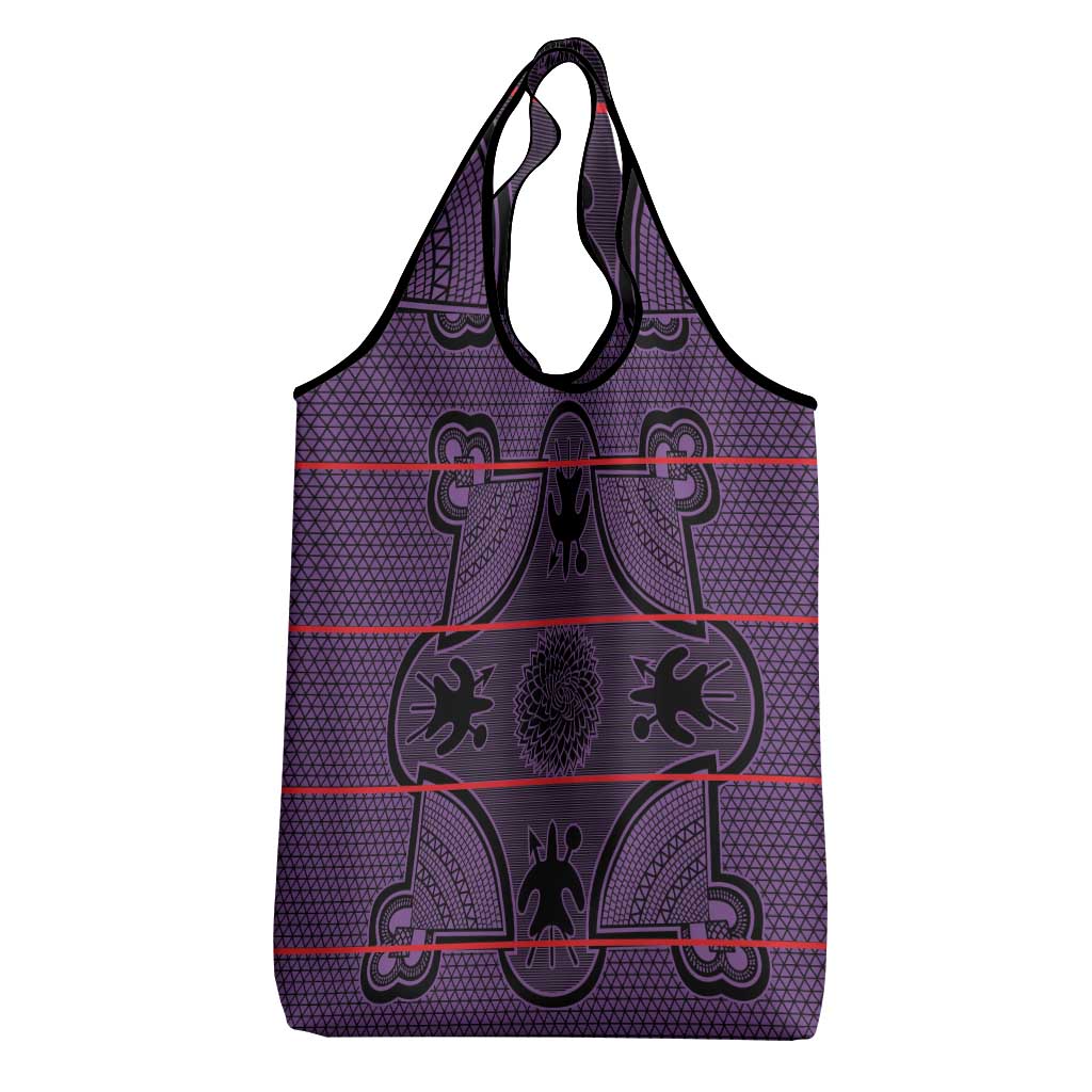 Basotho Blanket Grocery Bag Lesotho Seanamarena Heritage - Violet - African Pride