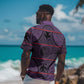 Basotho Blanket Hawaiian Shirt Lesotho Seanamarena Heritage - Violet - African Pride