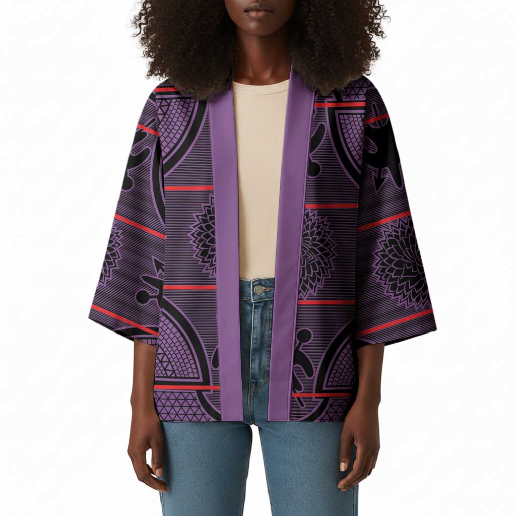 Lesotho Seanamarena Kimono Basotho Traditional Blanket Style - Violet