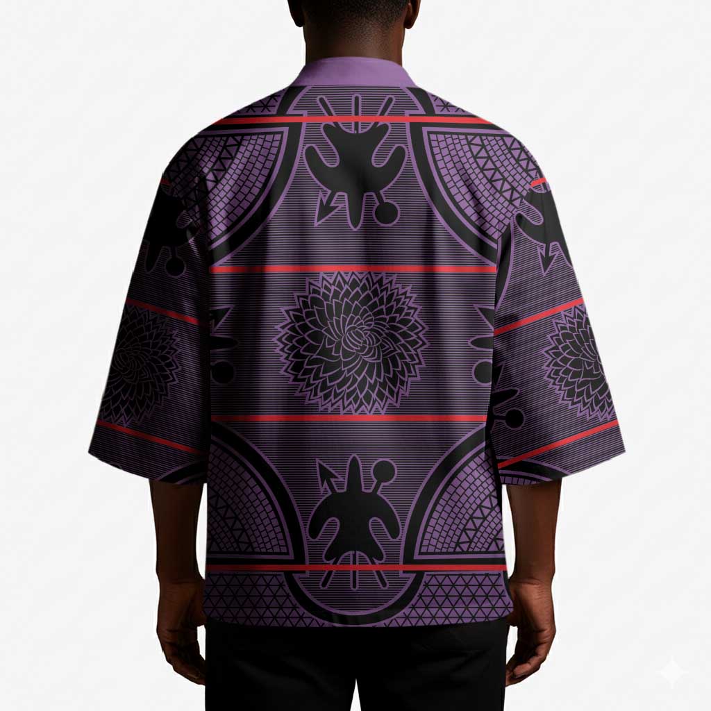 Lesotho Seanamarena Kimono Basotho Traditional Blanket Style - Violet