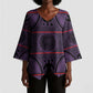 Lesotho Seanamarena Kimono Sleeve Blouse Basotho Traditional Blanket Style - Violet