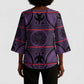Lesotho Seanamarena Kimono Sleeve Blouse Basotho Traditional Blanket Style - Violet