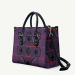 Lesotho Seanamarena Leather Bag Basotho Traditional Blanket Style - Violet