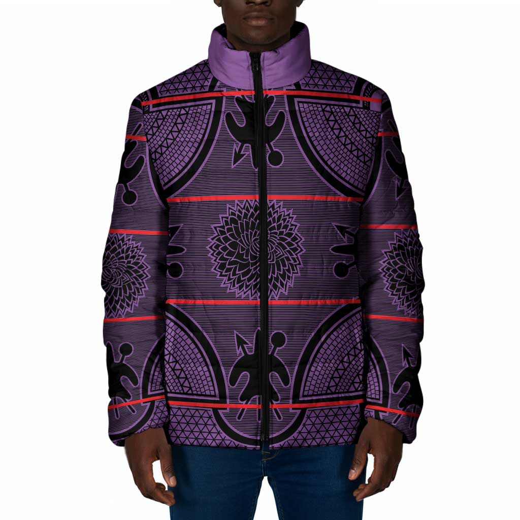 Lesotho Seanamarena Padded Jacket Basotho Traditional Blanket Style - Violet