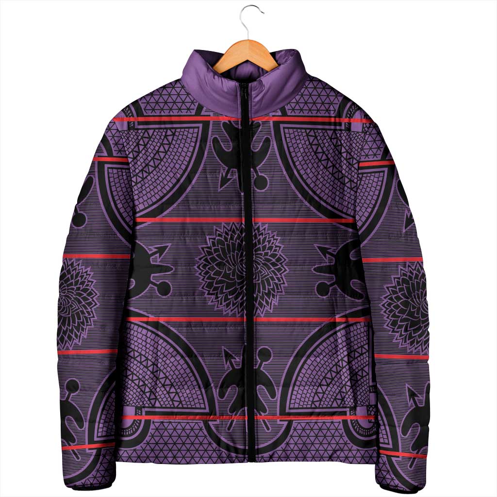 Lesotho Seanamarena Padded Jacket Basotho Traditional Blanket Style - Violet