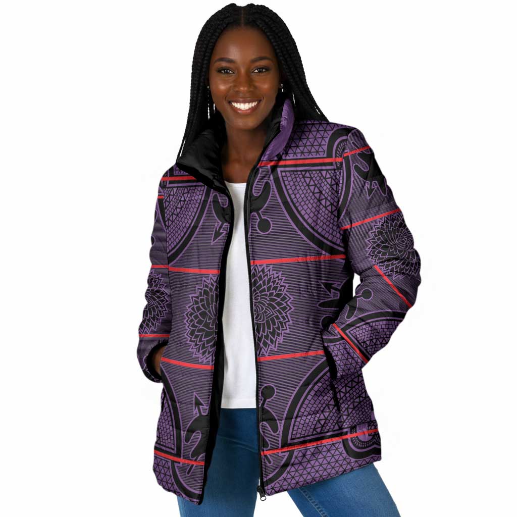 Lesotho Seanamarena Padded Jacket Basotho Traditional Blanket Style - Violet