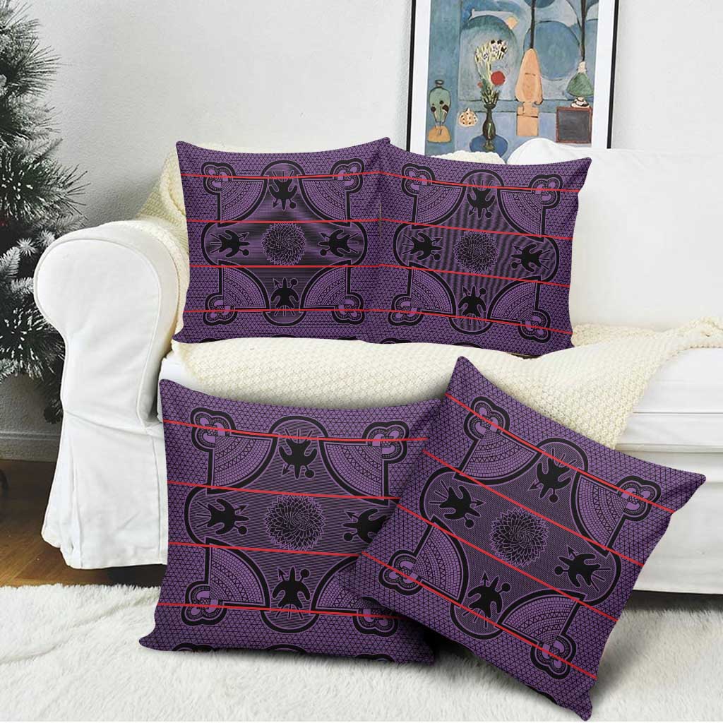 Lesotho Seanamarena Pillow Cover Basotho Traditional Blanket Style - Violet