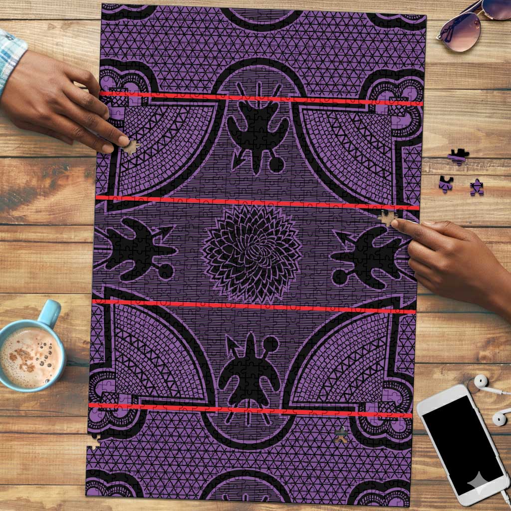 Lesotho Seanamarena Puzzle Basotho Traditional Blanket Style - Violet