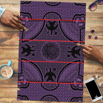 Lesotho Seanamarena Puzzle Basotho Traditional Blanket Style - Violet