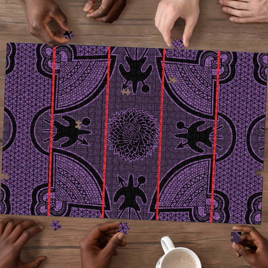 Lesotho Seanamarena Puzzle Basotho Traditional Blanket Style - Violet