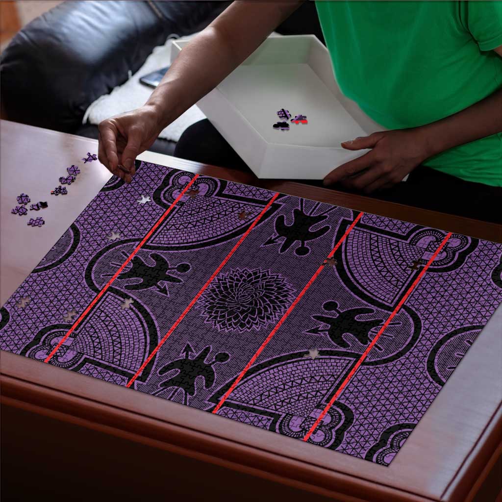 Lesotho Seanamarena Puzzle Basotho Traditional Blanket Style - Violet