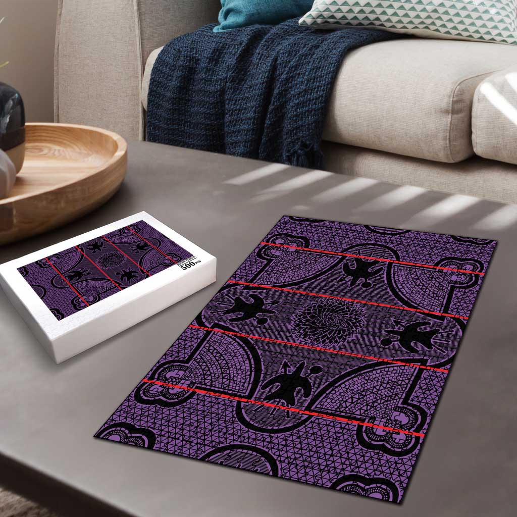 Lesotho Seanamarena Puzzle Basotho Traditional Blanket Style - Violet