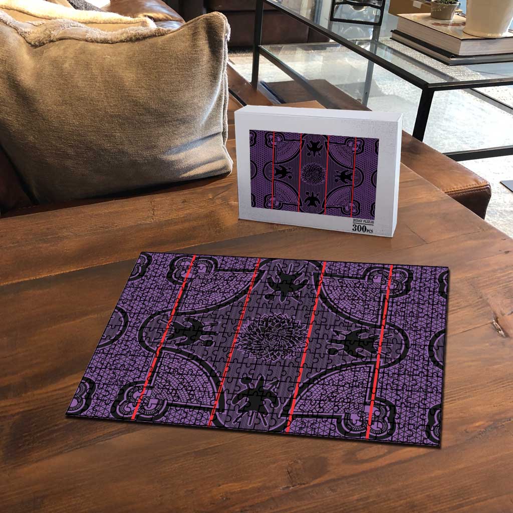 Lesotho Seanamarena Puzzle Basotho Traditional Blanket Style - Violet