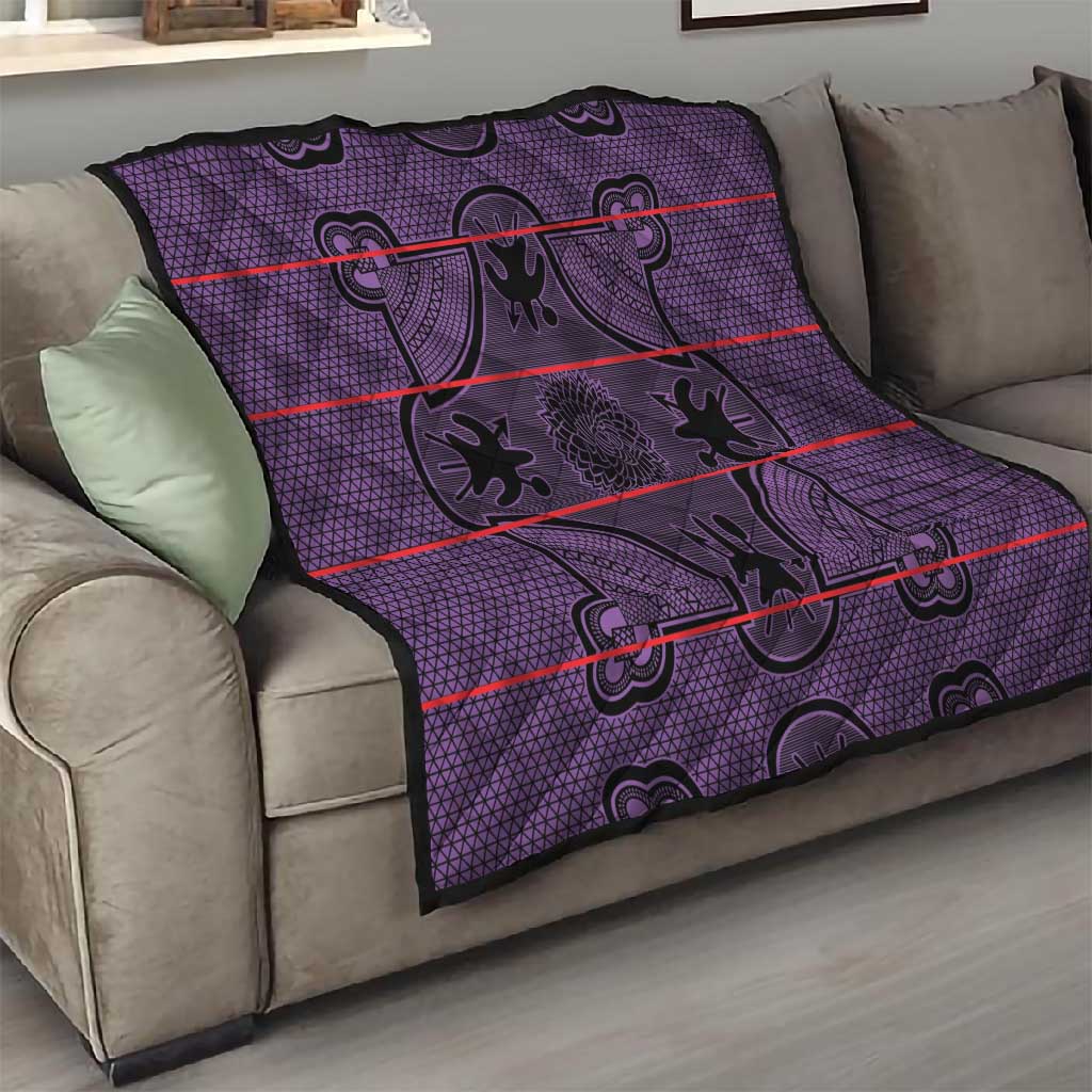 Basotho Blanket Quilt Lesotho Seanamarena Heritage - Violet - African Pride