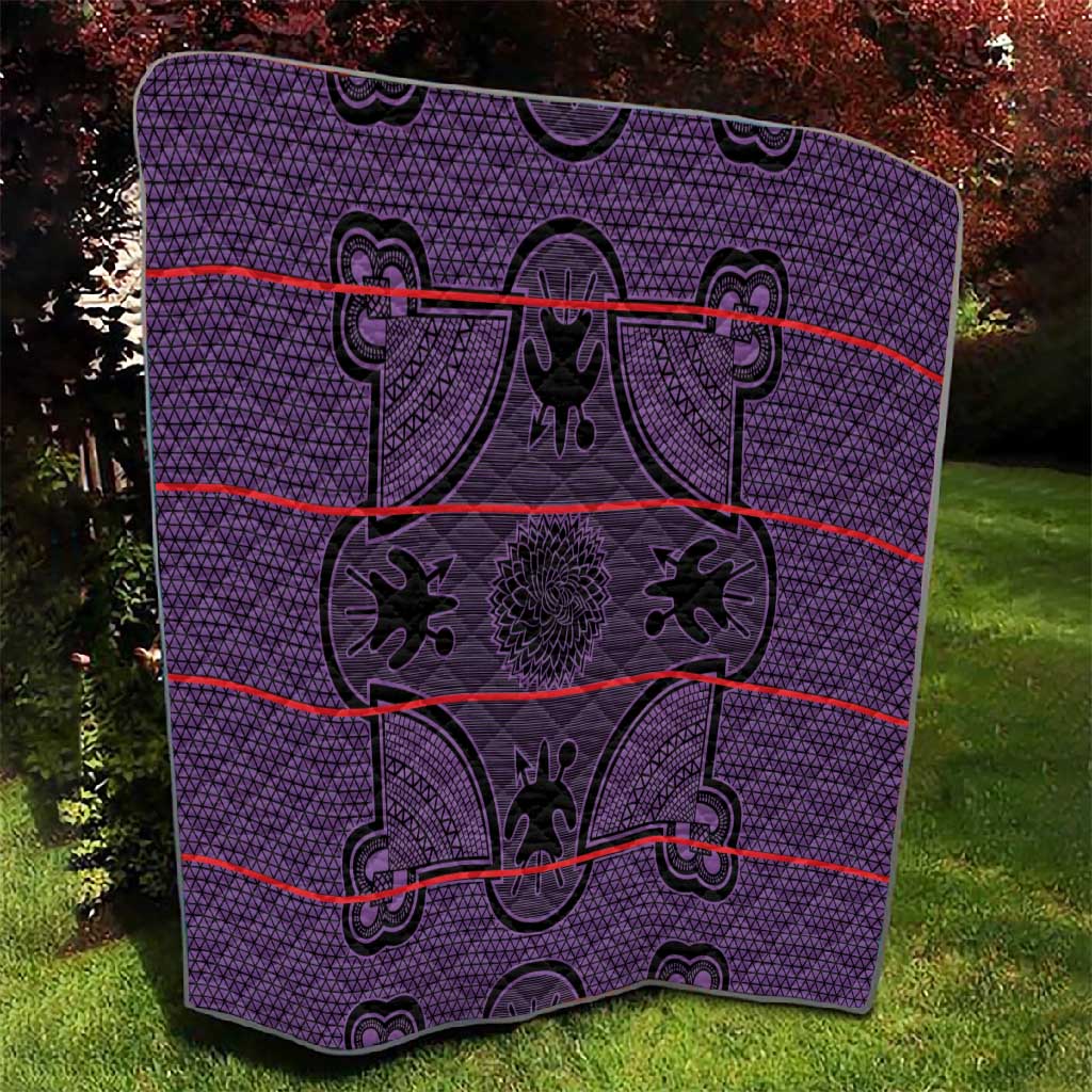 Basotho Blanket Quilt Lesotho Seanamarena Heritage - Violet - African Pride