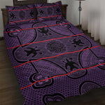 Basotho Blanket Quilt Bed Set Lesotho Seanamarena Heritage - Violet - African Pride