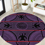 Basotho Blanket Round Carpet Lesotho Seanamarena Heritage - Violet - African Pride