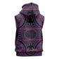 Basotho Blanket Sleeveless Hoodie Lesotho Seanamarena Heritage - Violet - African Pride