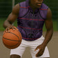 Basotho Blanket Sleeveless Zip Hoodie Lesotho Seanamarena Heritage - Violet - African Pride