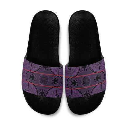 Lesotho Seanamarena Slide Sandals Basotho Traditional Blanket Style - Violet