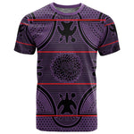 Basotho Blanket T shirt Lesotho Seanamarena Heritage - Violet - African Pride