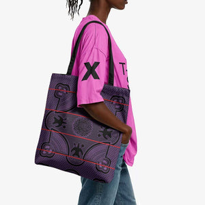 Lesotho Seanamarena Tote Bag Basotho Traditional Blanket Style - Violet