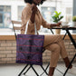 Lesotho Seanamarena Tote Bag Basotho Traditional Blanket Style - Violet