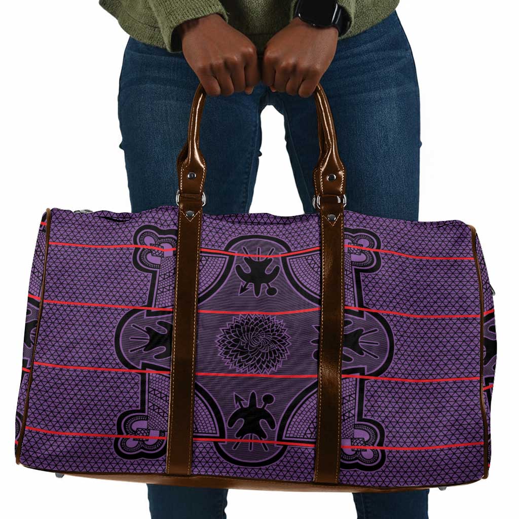 Lesotho Seanamarena Travel Bag Basotho Traditional Blanket Style - Violet