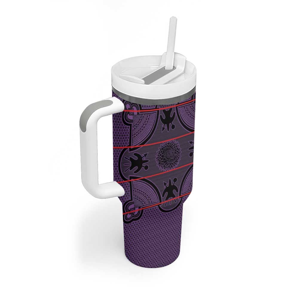 Basotho Blanket Tumbler With Handle Lesotho Seanamarena Heritage - Violet - African Pride