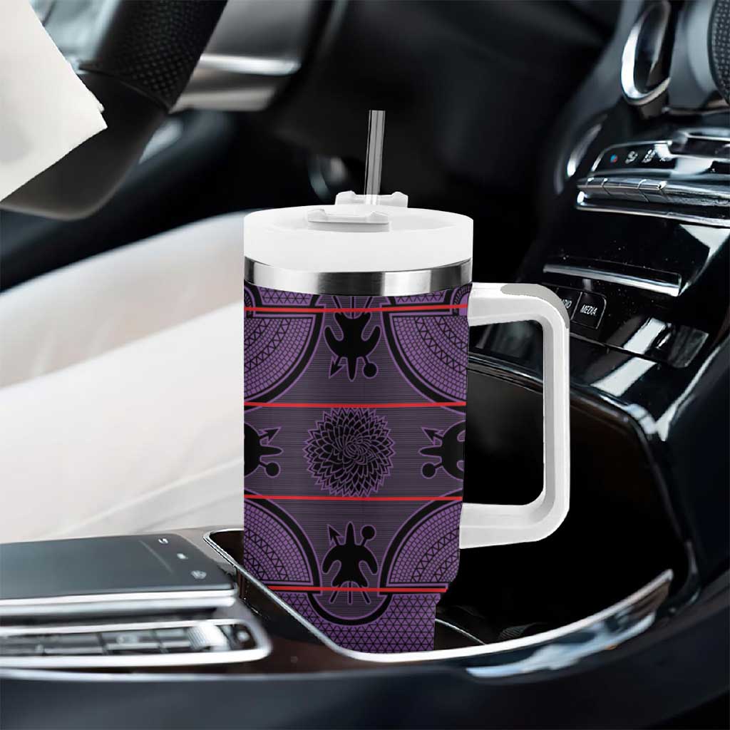 Basotho Blanket Tumbler With Handle Lesotho Seanamarena Heritage - Violet - African Pride