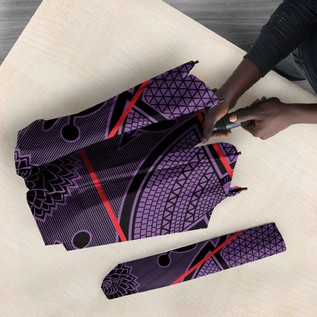 Lesotho Seanamarena Umbrella Basotho Traditional Blanket Style - Violet