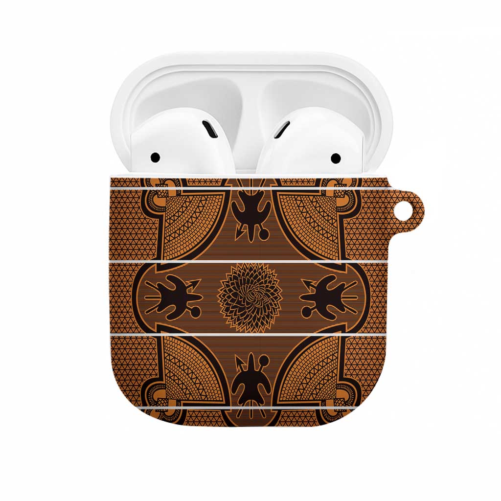 Lesotho Seanamarena AirPods Case Basotho Traditional Blanket Style - Orange