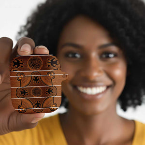 Lesotho Seanamarena AirPods Case Basotho Traditional Blanket Style - Orange
