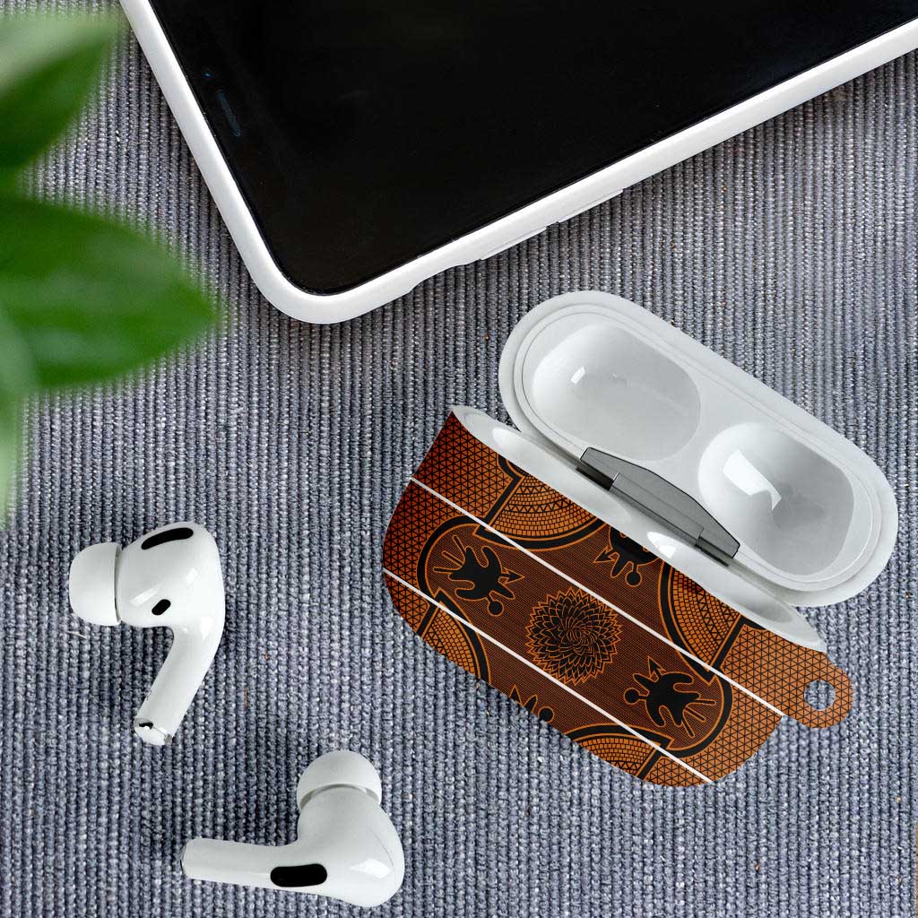 Lesotho Seanamarena AirPods Case Basotho Traditional Blanket Style - Orange