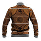Basotho Blanket Baseball Jacket Lesotho Seanamarena Heritage - Orange - African Pride