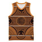 Basotho Blanket Basketball Jersey Lesotho Seanamarena Heritage - Orange LT15
