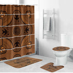 Lesotho Seanamarena Bathroom Set Basotho Traditional Blanket Style - Orange
