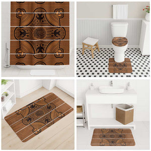 Lesotho Seanamarena Bathroom Set Basotho Traditional Blanket Style - Orange