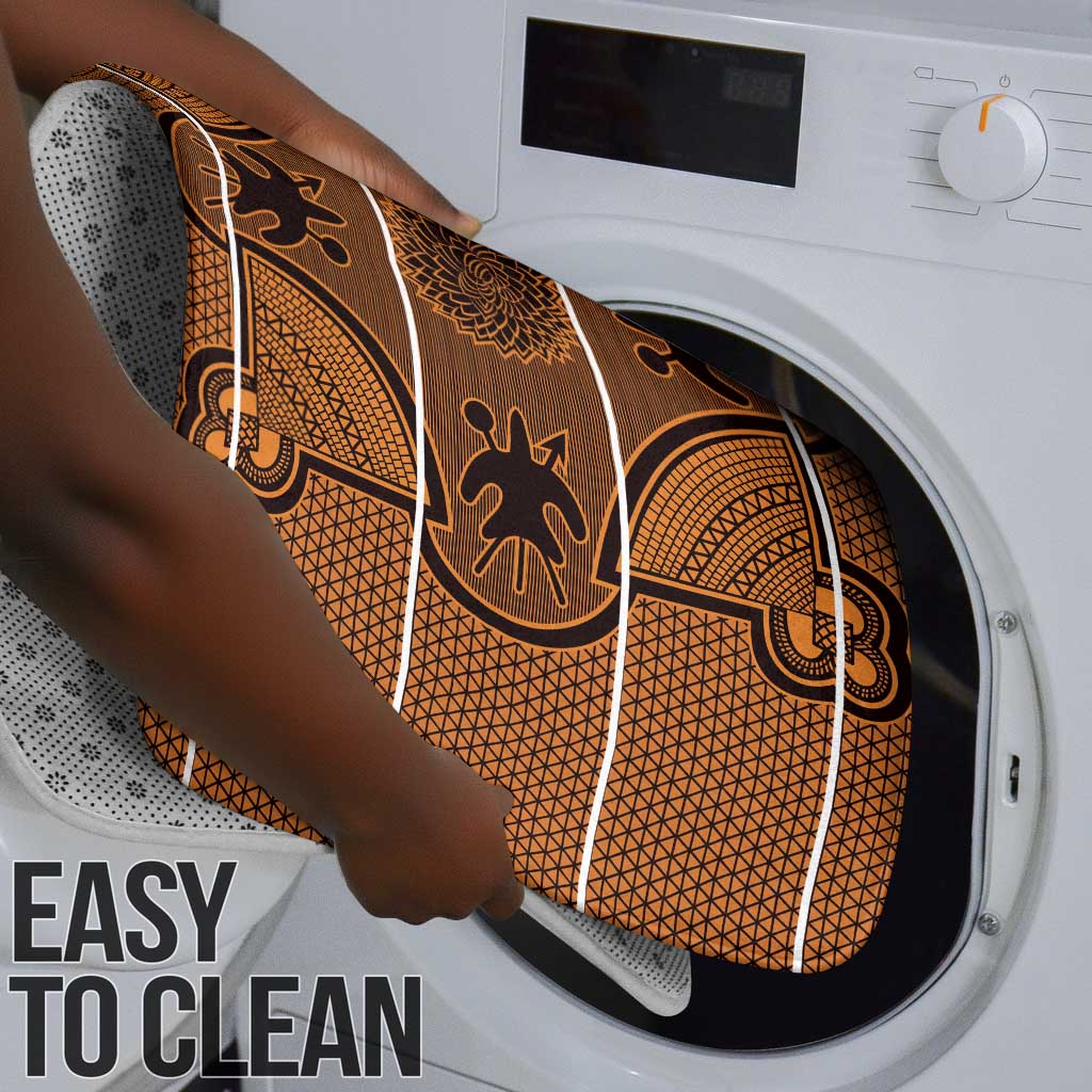 Lesotho Seanamarena Bathroom Set Basotho Traditional Blanket Style - Orange