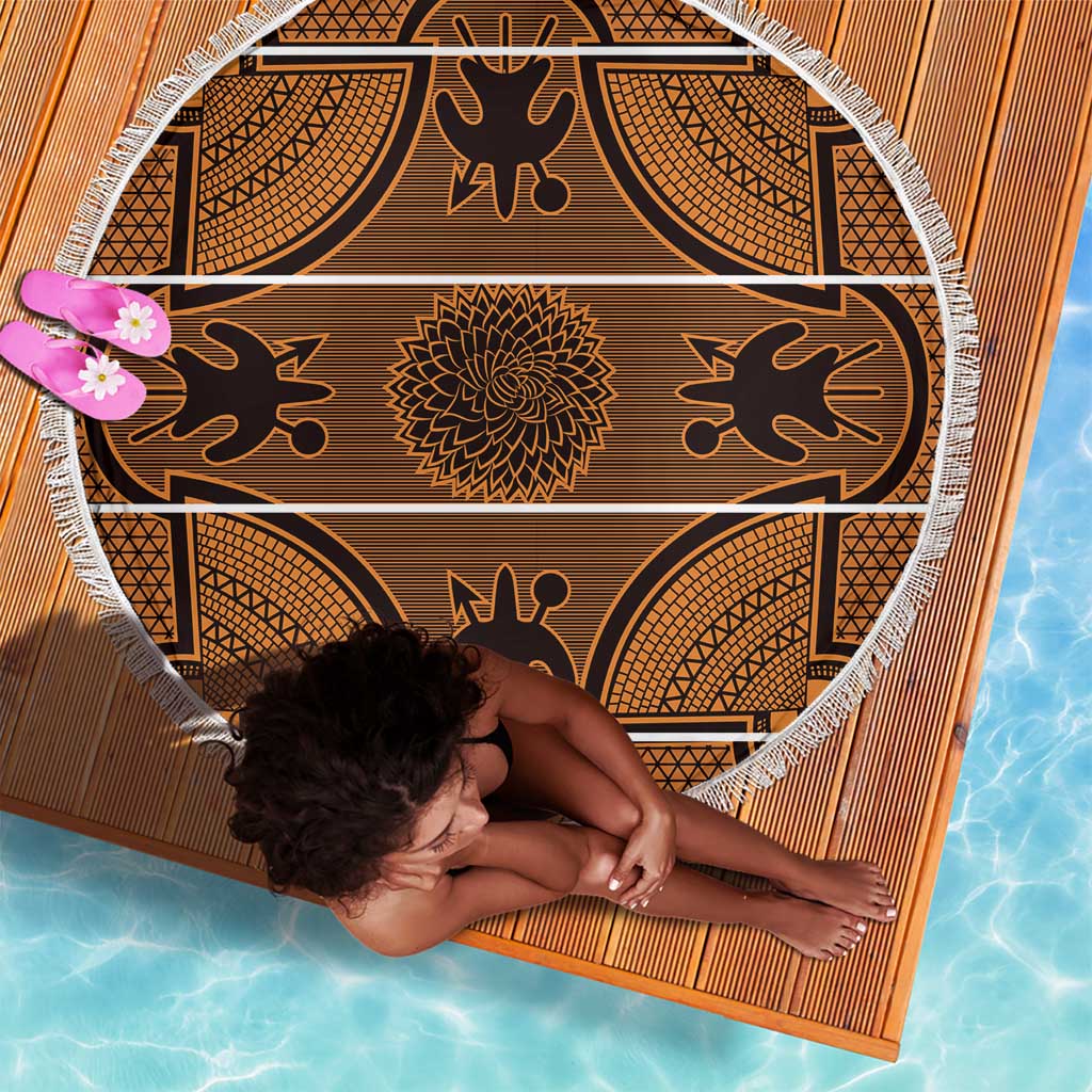 Basotho Blanket Beach Blanket Lesotho Seanamarena Heritage - Orange - African Pride