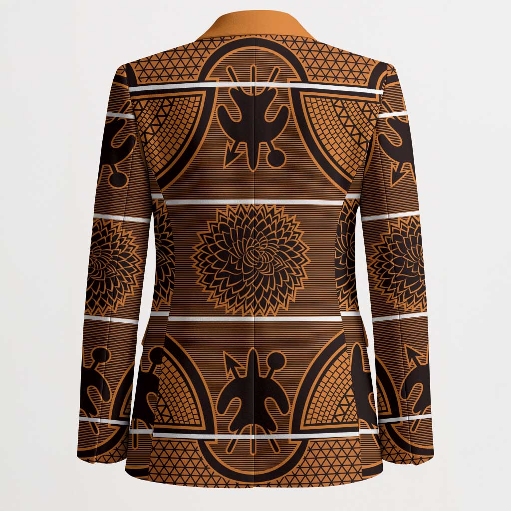 Lesotho Seanamarena Blazer Basotho Traditional Blanket Style - Orange