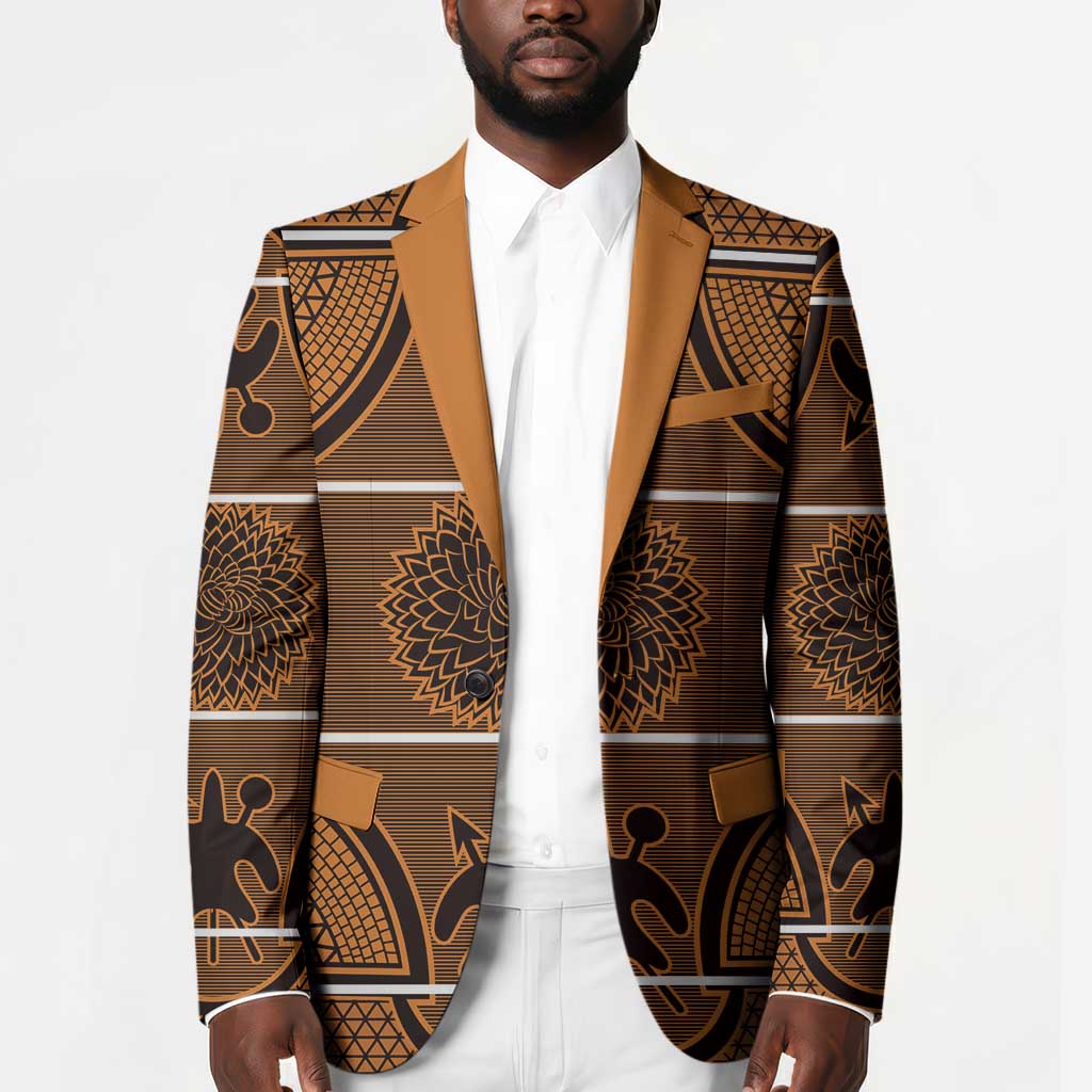 Lesotho Seanamarena Blazer Basotho Traditional Blanket Style - Orange