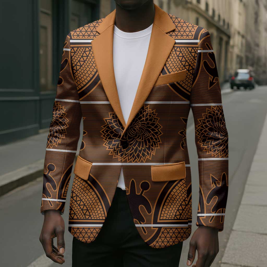 Lesotho Seanamarena Blazer Basotho Traditional Blanket Style - Orange