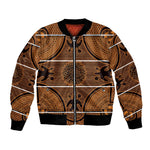 Basotho Blanket Bomber Jacket Lesotho Seanamarena Heritage - Orange - African Pride