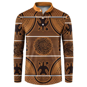 Lesotho Seanamarena Button Sweatshirt Basotho Traditional Blanket Style - Orange