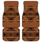 Basotho Blanket Car Mats Lesotho Seanamarena Heritage - Orange - African Pride